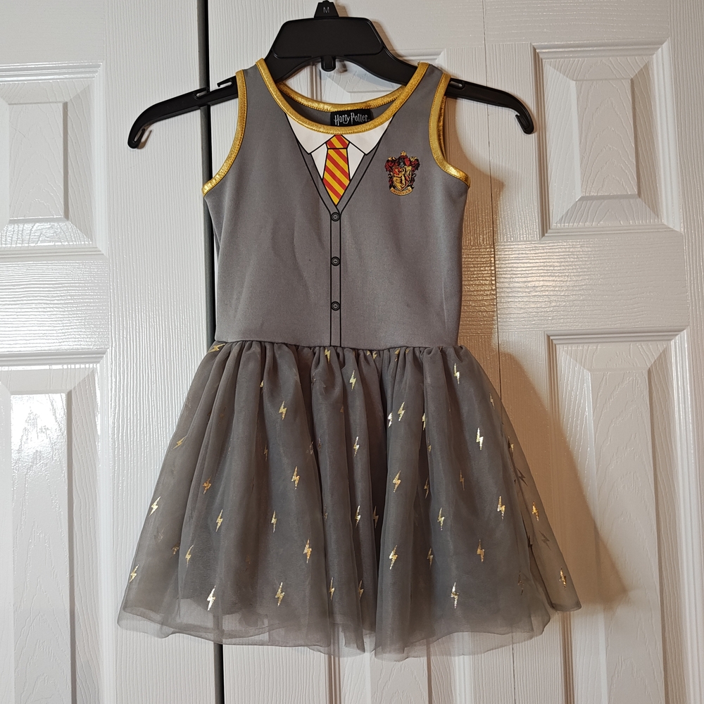 Kids Gryffindor Costume Dress - Gray and Gold